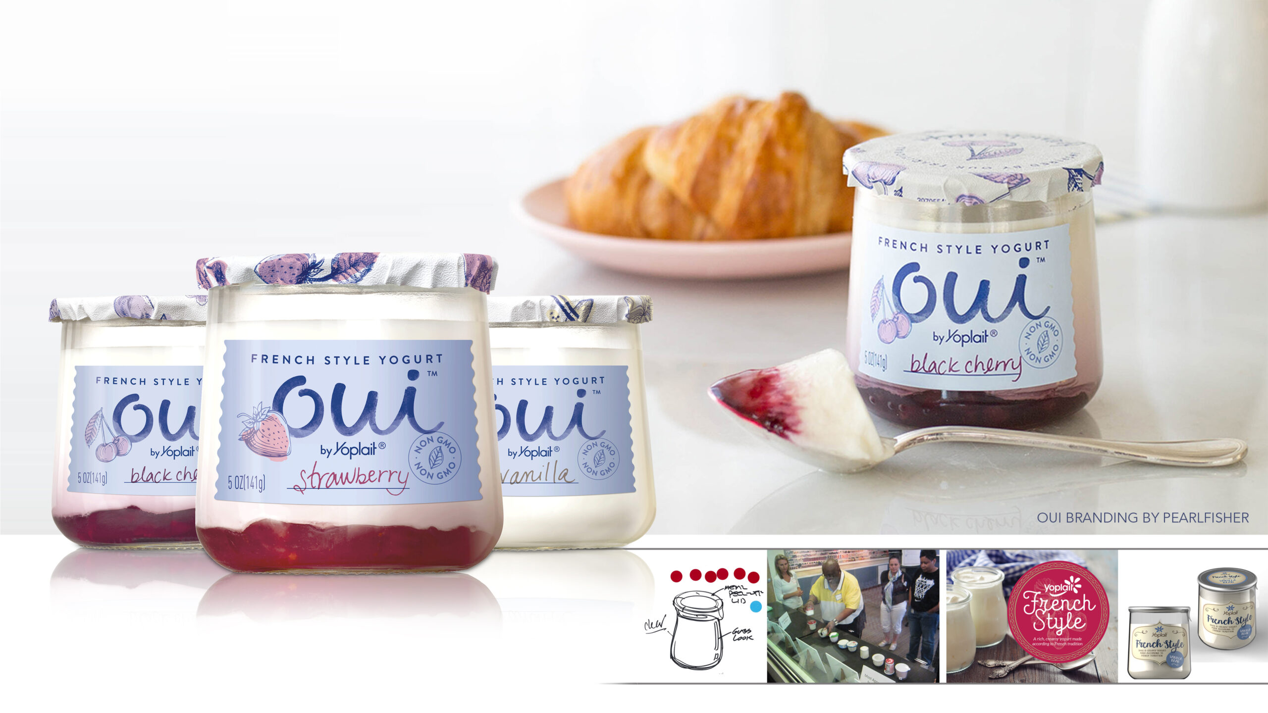 photo of Oui Yogurt package design